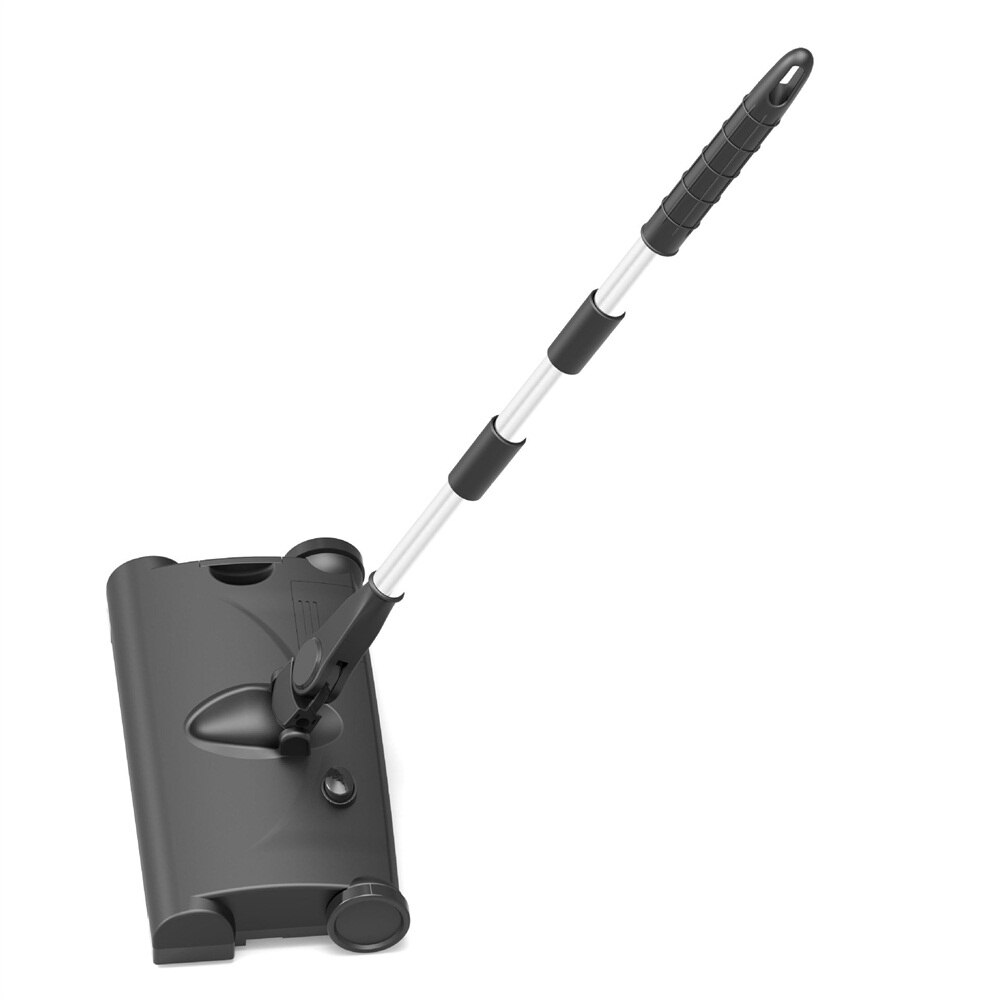 Balai électrique sans fil aspirateur maison intelligente électrique balayeuse 2 en 1 Handpush sec humide balayeuse vadrouille USB charge: Black