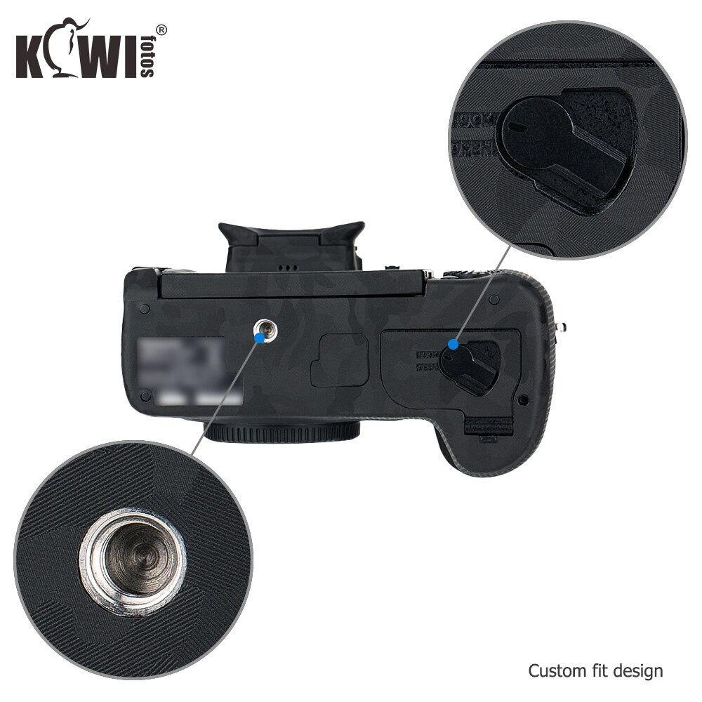 Kiwi Anti-Slide Camera Body Cover Skin Protector Film Voor Panasonic GH5 3M Sticker Draagbare Tas Accessoires Matrix zwart