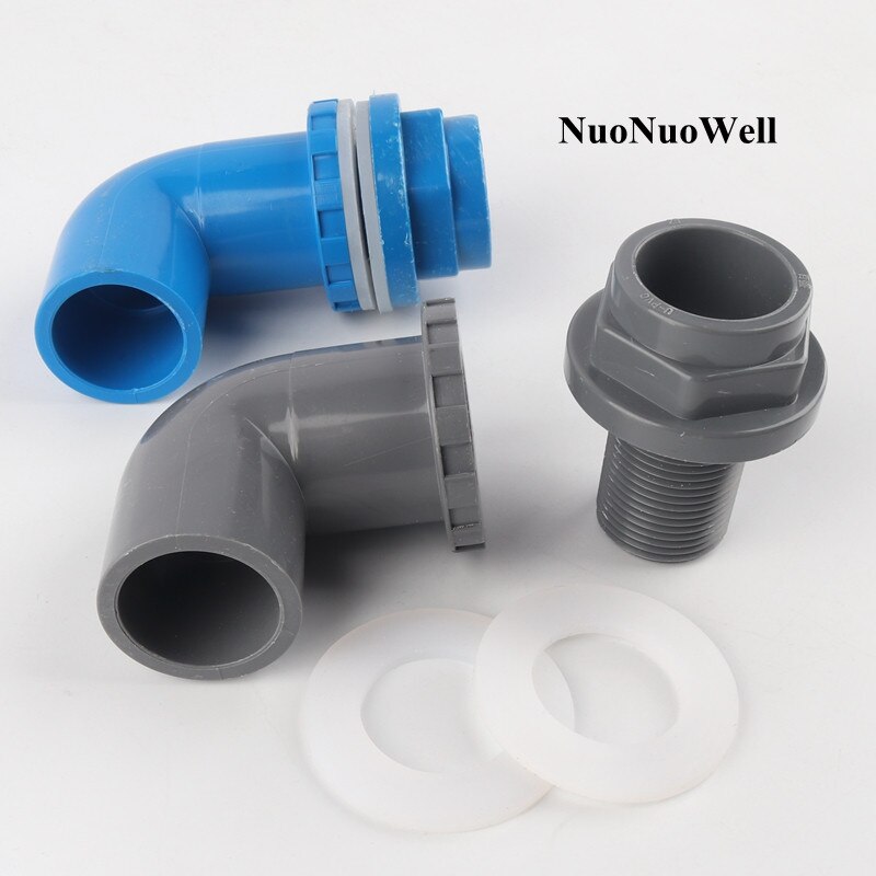 1pc 25mm PVC Pipe Connectors Hi Irrigation Aquarium Fish Tank Inlet Outlet Joints Aquatic Pet Water Tank Elbow Drainage