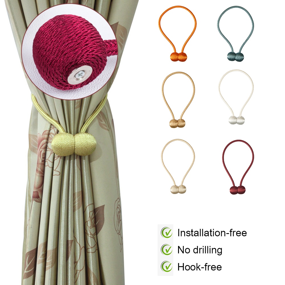 Magnet Curtains Bandages Buckle Curtain Tiebacks Tie Backs Holdbacks Buckle Clips Accessory Home Textile Curtain Straps
