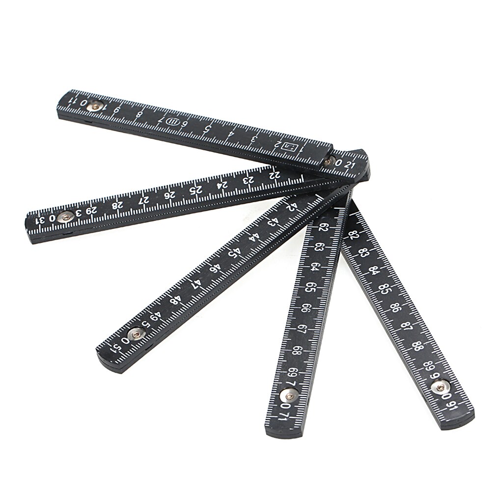 2M Slide Ten-Parts Fold Up Rulers Folding Versatile Reading Ruler Education Meter Lightweight and Compact Measuring Tool