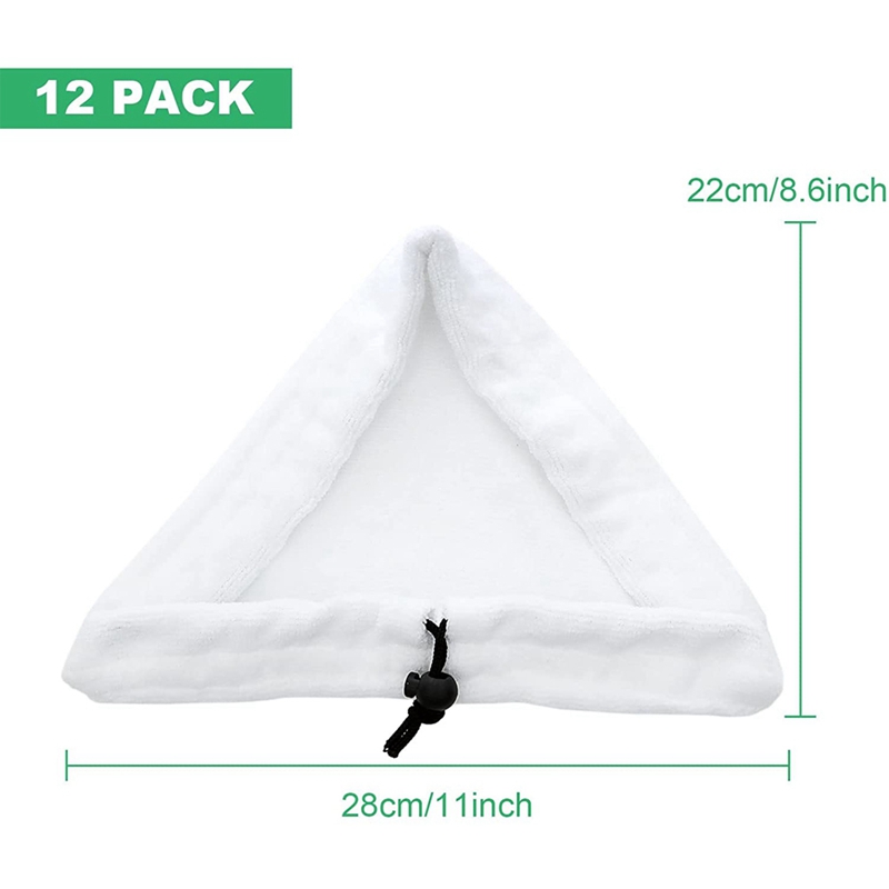 Driehoekige Steam Mop Pad Wasbare Microfiber Stoomboot Schoonmaken Pad Geschikt Voor Steamboy X5 H2O S302 S001,12 Stuks