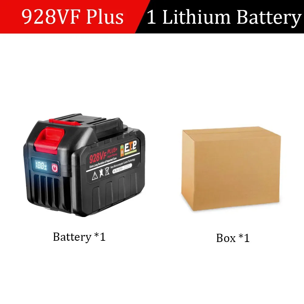 20V 928VF 388VF Plus Akku 30000mAh 20000mAh Mit LED Power Display Für Makita 18V Power werkzeug Batterie EU Stecker: Khaki