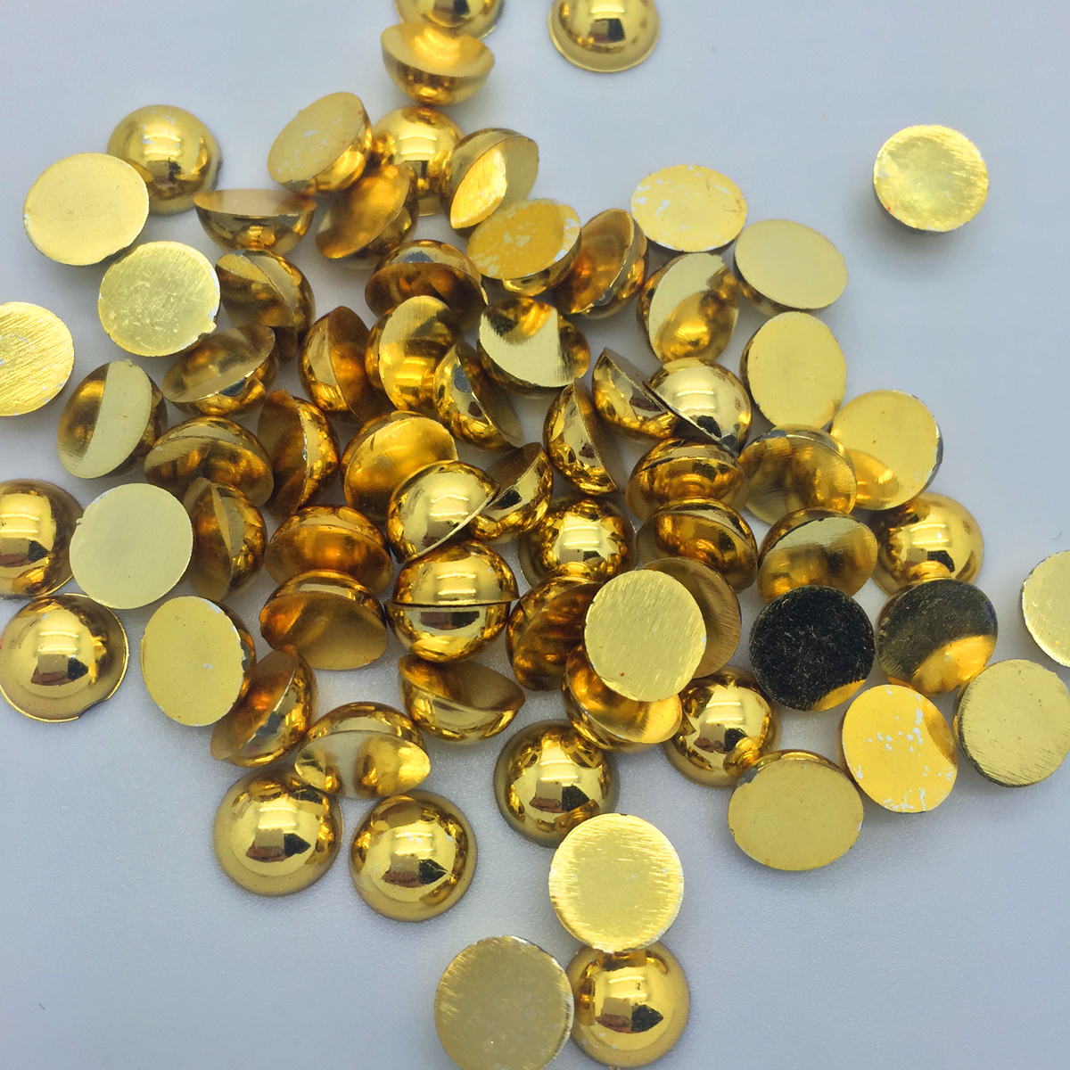 4mm/400pcs DIY Half Round Pearl Bead Flat Back Scrapbook For Craft Pick Colors: 22