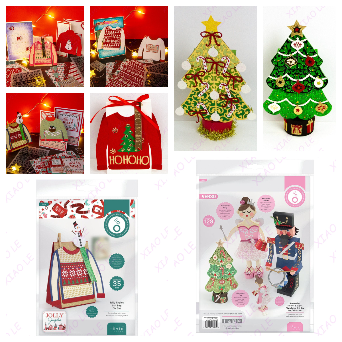 Juego de troqueles de bolsa de de Navidad Jolly Jingles, troqueles de corte artesanales de Metal, papel para álbum de recortes, decoración de diario, tarjeta en relieve hecha a mano