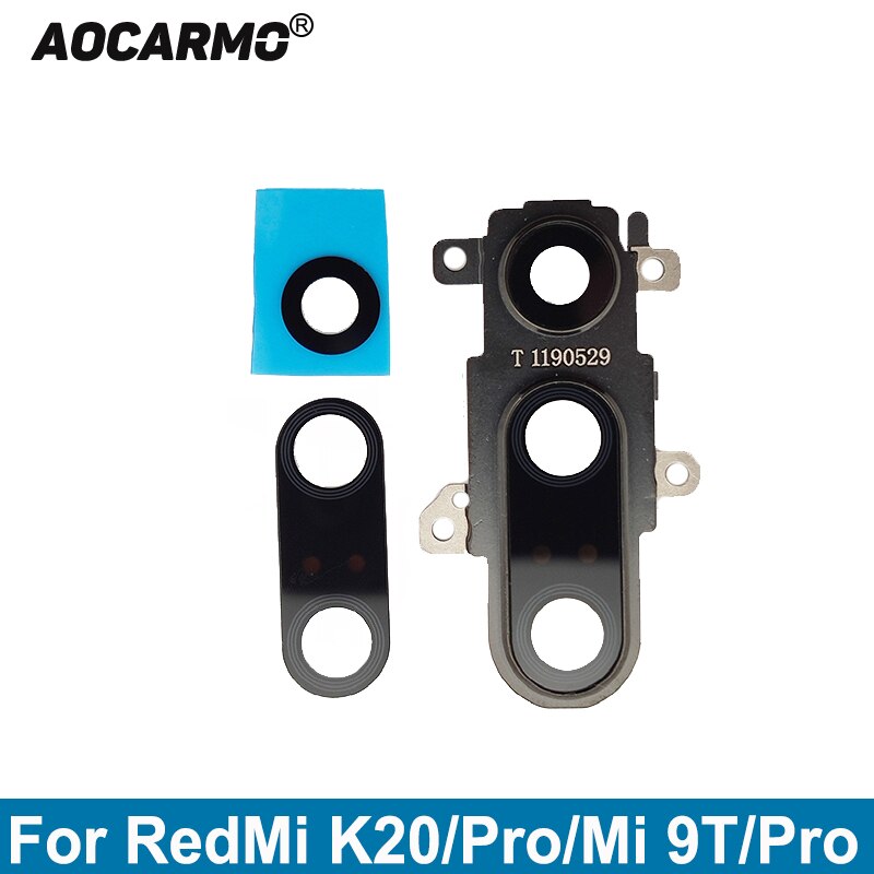 Voor Xiaomi Redmi K20 9T Pro Hoofdcamera Lens Ultra Groothoek Achter Terug Camera Lens Glas Met Frame ring Cover Sticker