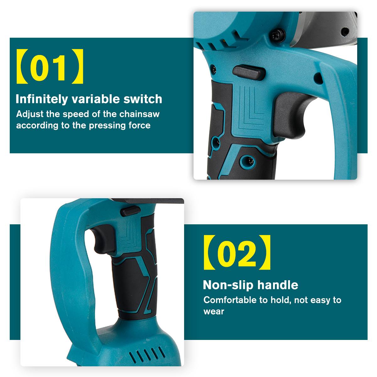 2800W 10 pollici 8 pollici elettrico sega a catena sega motore Brushless ricaricabile taglierina per legno attrezzo da giardino per batteria Makita 18V