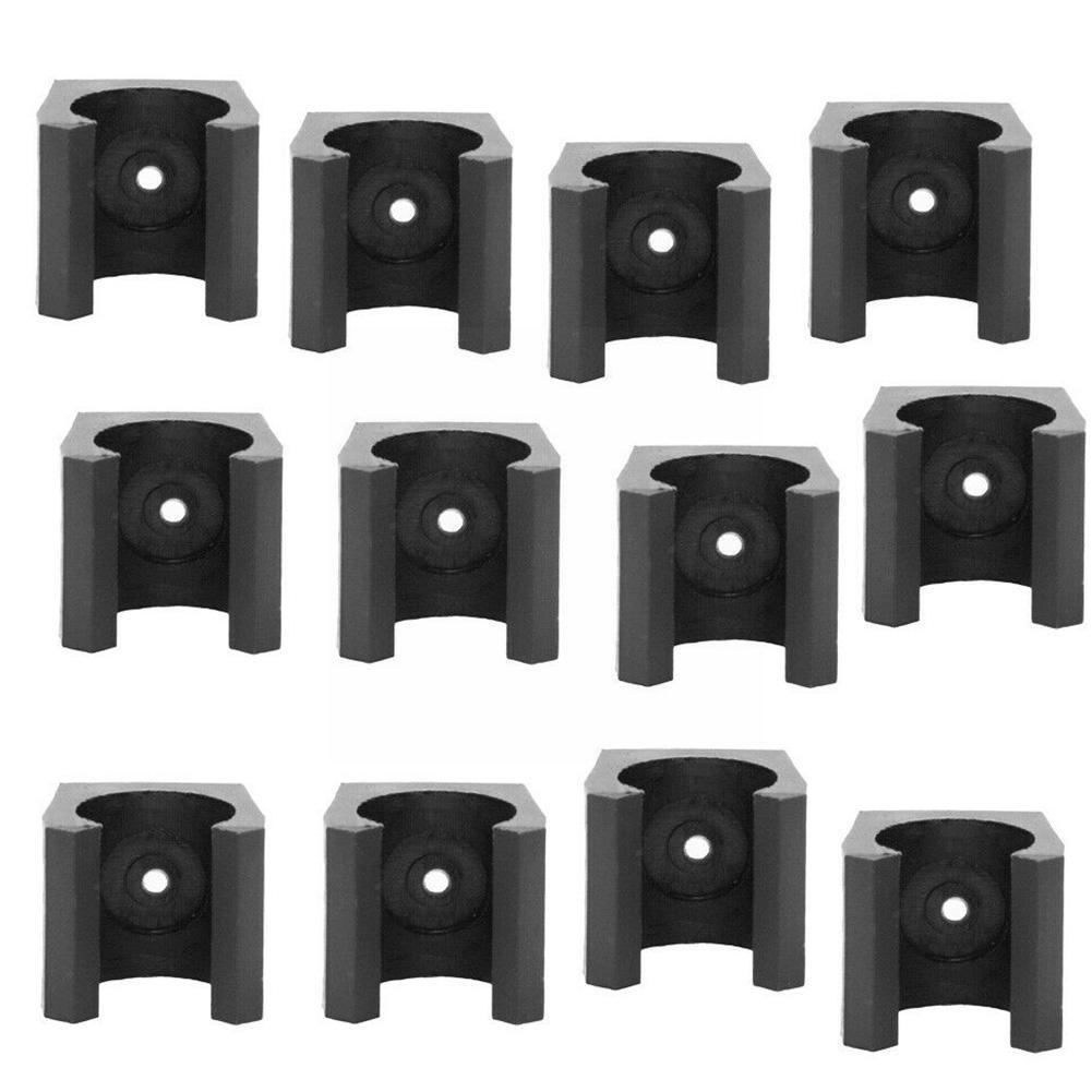 12Pcs Billiard Cue Holders 1.9x1.8x1.8cm Wall Hanging Stick Billiard Holder Plastic Clips Fishing Holder Supply Holder Cues Q5L4