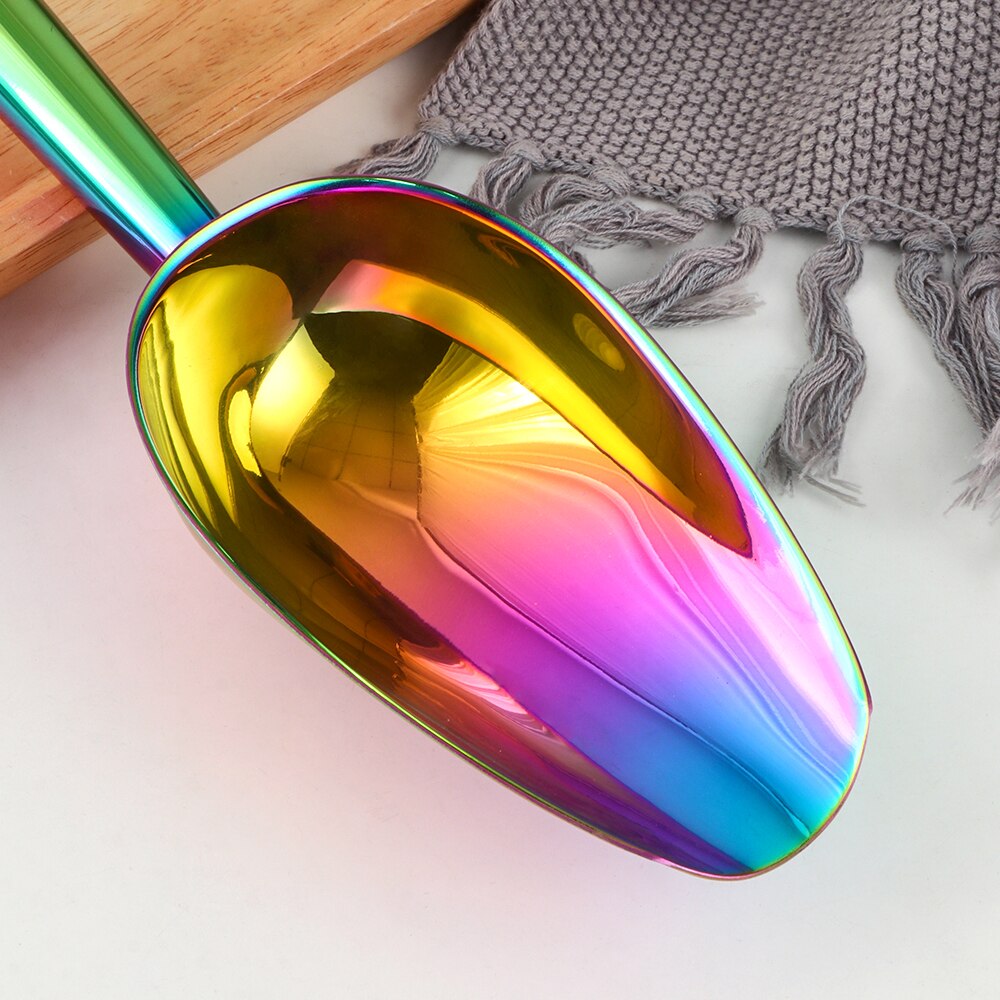 Pala multiusos sólida de acero inoxidable, utensilio de cocina, pala para alimentos, harina, dulces, 2 uds.