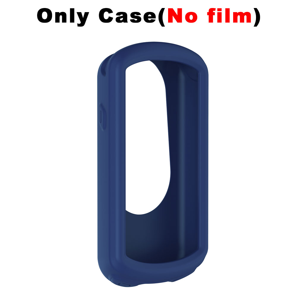 Funda protectora de silicona 2 en 1 para ordenador de bicicleta Garmin Edge 1030 + película de vidrio para Edge 1030 Plus: XS / Transparente