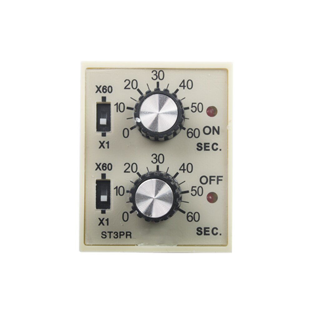 ST3PR electrical time relay Electronic Counter relays digital timer relay with socket base AC 36V 110V 380V 24V 12V