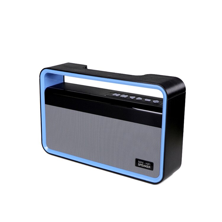 Bluetooth Speaker Subwoofer Draagbare Outdoor Grote Volume Draagbare Draadloze Duurzaam Grote Maat Met Call: Blauw