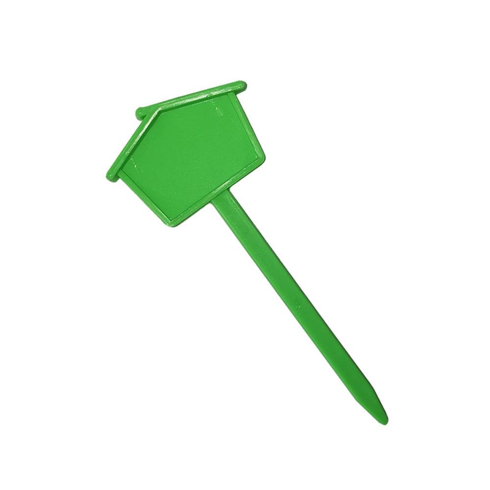 Etiquetas de plástico para plantas, etiquetas de decoração de plantas em vaso, placa de flor para casa, bandeja de mudas do berçário com 10 peças: green