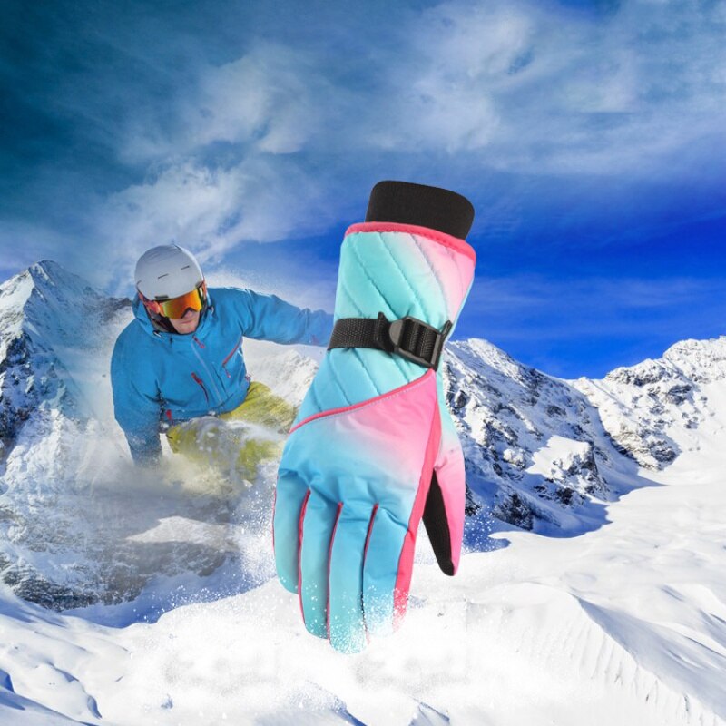 Aolikes winter ski handschoenen meisjes jongens volwassenen waterdichte warme handschoenen sneeuw kinderen winddichte ski snowboard handschoenen