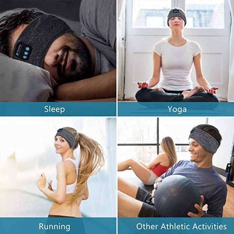 Bluetooth Sleeping Headphones Headband Thin Soft Elastic Comfortable Wireless