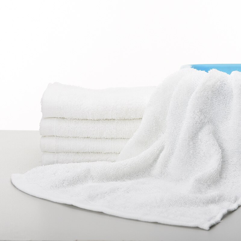 Toallas blancas de algodón para Hotel, toallas de baño para Hotel, SPA, sauna, salón de belleza, toallas de baño suaves de 33x73cm, toallas de mano para bodas