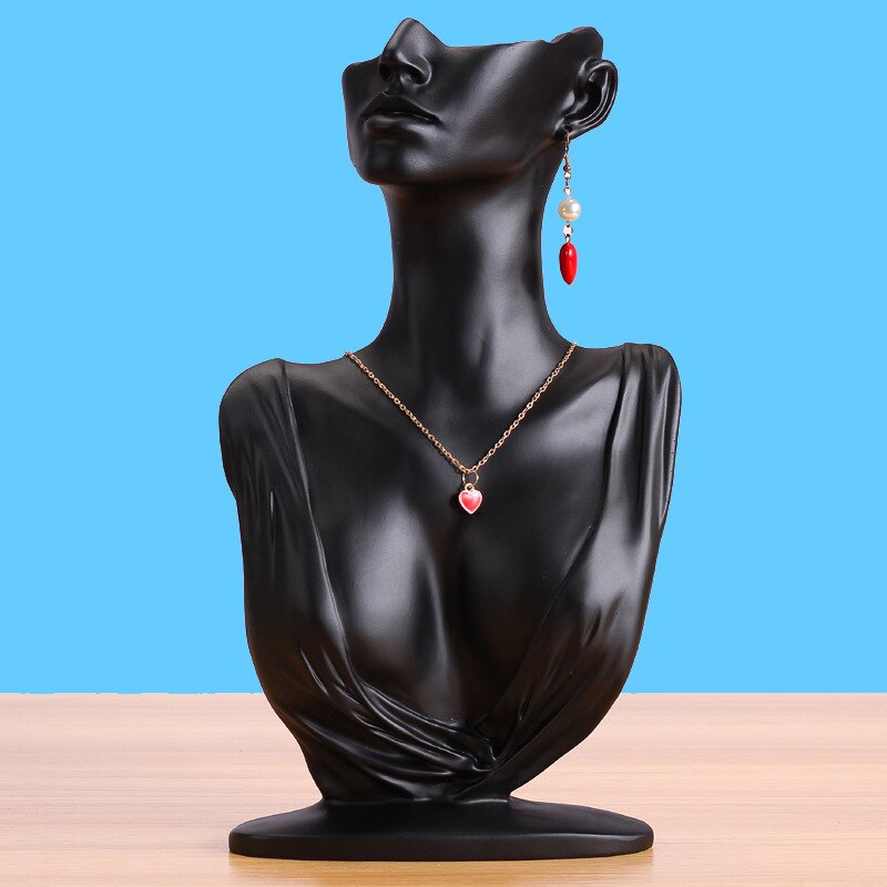 Resin Women Mannequin Head Display For Jewelry Accessories