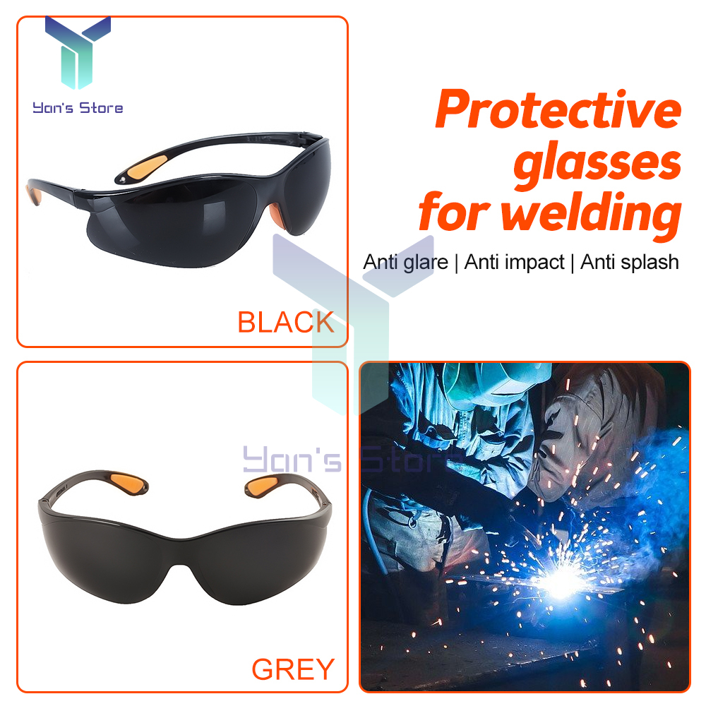 Gafas de seguridad, gafas de soldadura, resistentes a impactos, a prueba de rayos UV, gafas protectoras de soldadura para soldadores, corte y pulido
