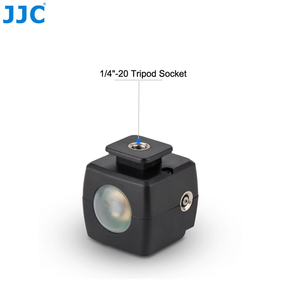 JJC-disparador óptico de Flash esclavo, ISO 518 adaptador inalámbrico, sincronización de zapata con toma de PC, rosca 1/4 para Canon, Nikon y Sony