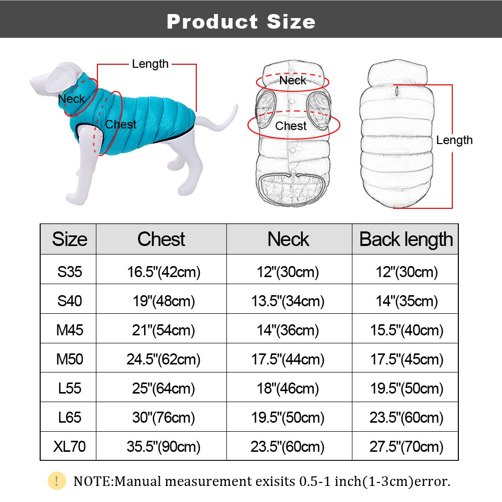 Large Dog Clothes Winter Warm Dog Coat Jacket Pet Clothing Waterproof Coats Pets Jacket Outfit For Medium Large Dogs Labrador