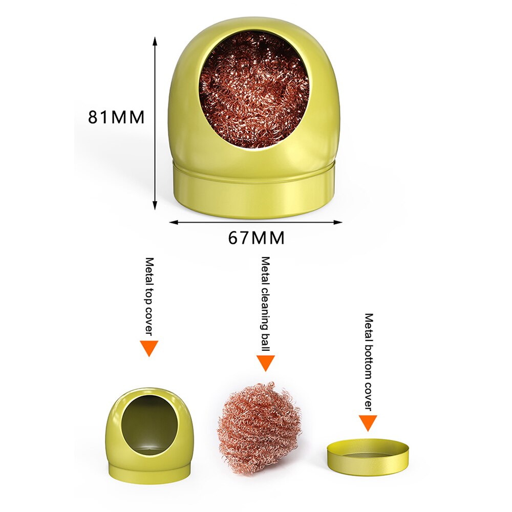 Clean Net Solder Iron Tip Cleaner Ball Holder Steel Wire With Stand Set Welding Soldering Cleaning Electric iron Accessories