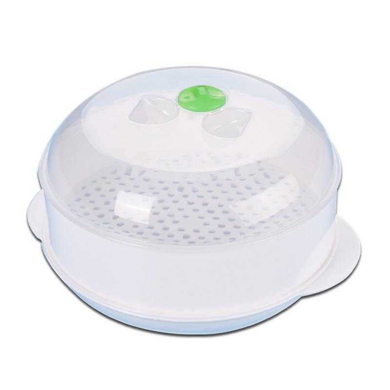 AIHOME Europa Stijl Plastic Single-Layer Magnetron Steamer Plastic Ronde Steamer Magnetron Steamer Met Deksel Koken Tool: Default Title