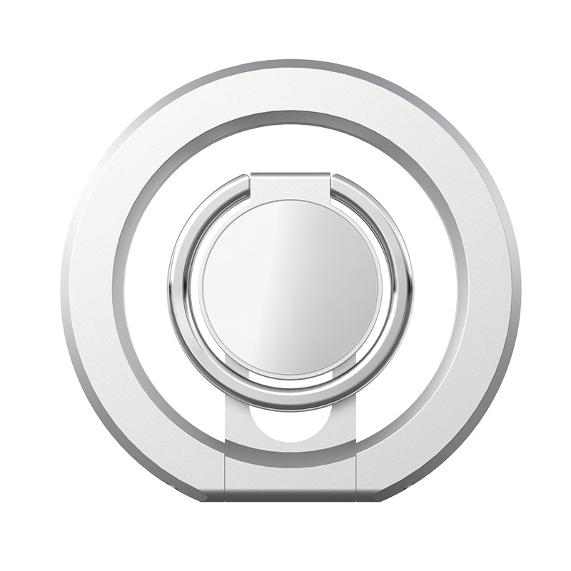 Support de bague de téléphone magnétique pour iPhone, rotation parfaite et pliable, MagSafe, iPhone 16 15 14 13 12 Pro Max: WHITE