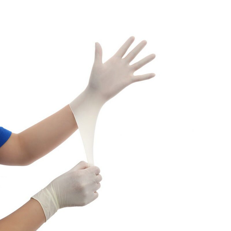 100pcs/lot Disposable Gloves Dental Anti-acid PVC Elastic One-off Gloves Kitchen Insulation Protective Safety Golves