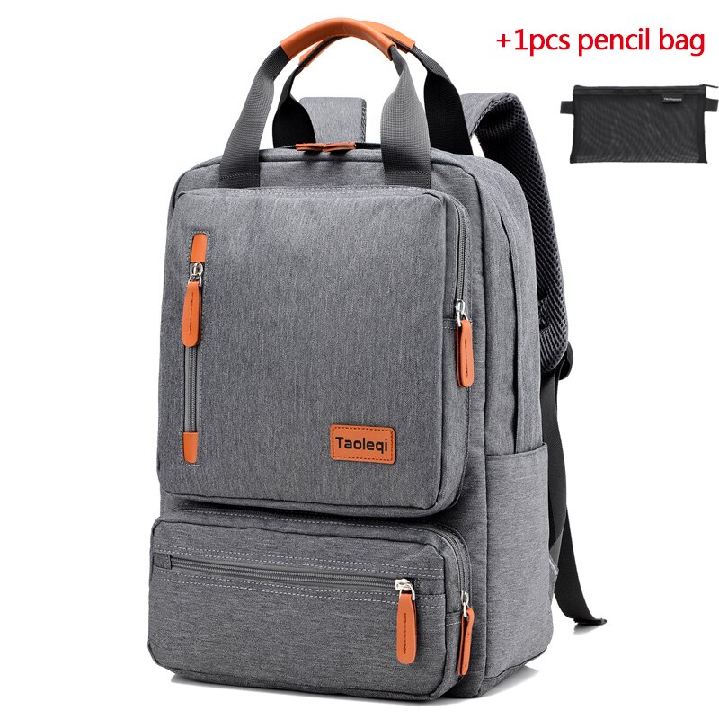 IKE MARTI Casual Men Laptop Backpack 15.6 Inch Waterproof Girl Gray Anti-Theft Woman Junior High School Bag Backpacks: light grey-p