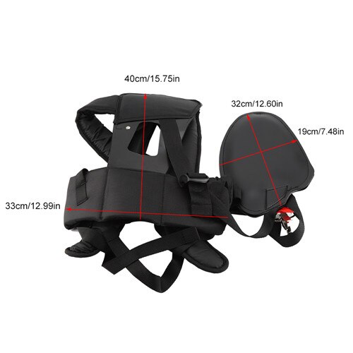 Universele Trimmer Schouder Enkele/Dubbele Schouderriem Maaier Nylon Y-Vormige Riem Voor Bosmaaier Tuingereedschap: Double Black 1