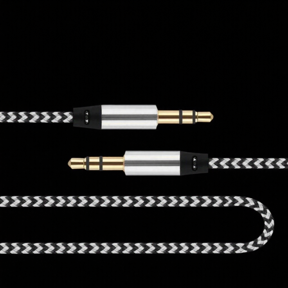 3.3ft st flätade nylonkabel, 3.5mm hane-till-hane ljudkabel för smartphone-hörlurar,  mp3 st musikkabel för spelare