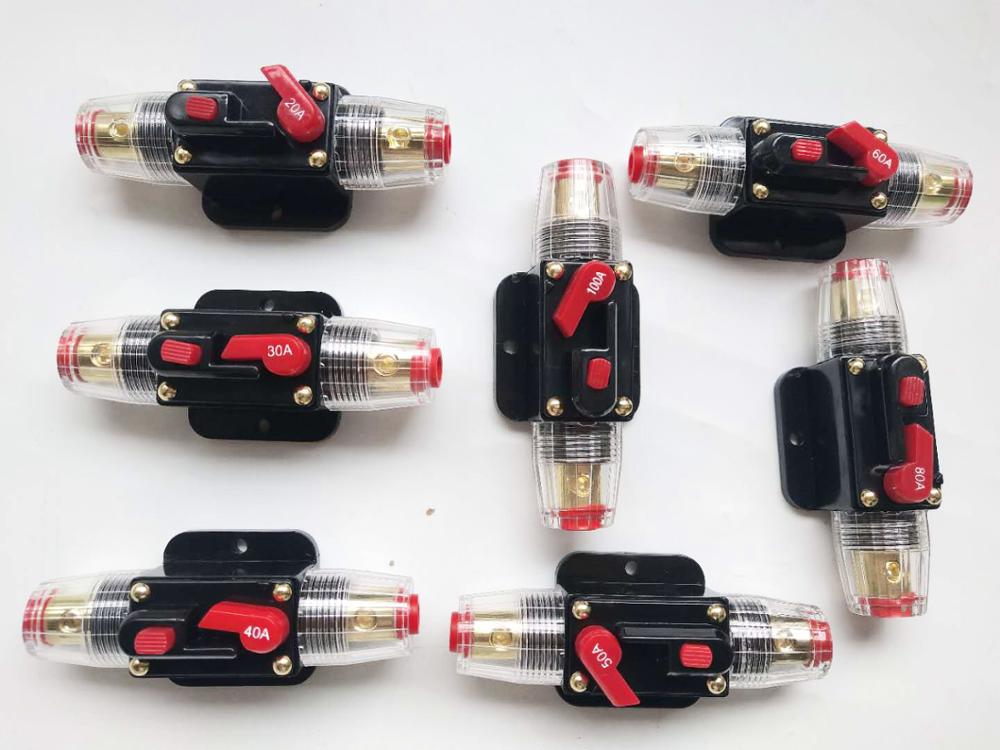 150A 100A 80A 60A 50A 40A 30A 20A 12/24 / 48VDC Auto En Solar Overbelasting Kortsluiting Protector Met Zelf-Reset Connector