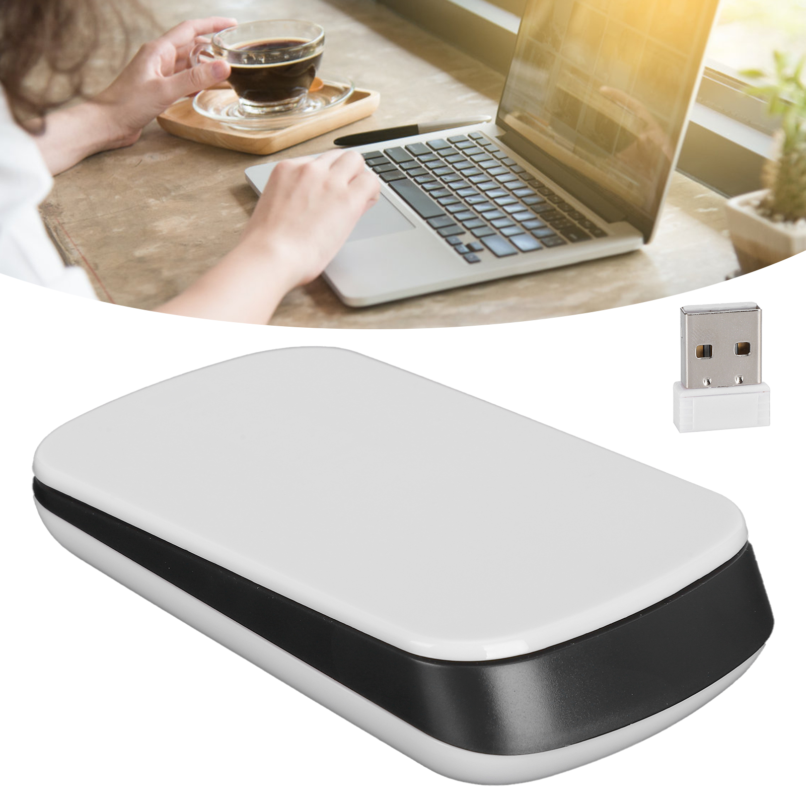 Touch Pad Switch Wireless Computer Mouse 1200 DPI USB Optical 2.4G Receiver Super Slim Mouse For PC Laptop