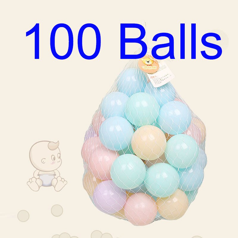 Bola de mar para piscina pelotas suaves para piscina, pelotas de piscina de agua, juguetes de bebé divertidos, pelotas antiestrés para deportes al aire libre HYQ5: Macaron-100