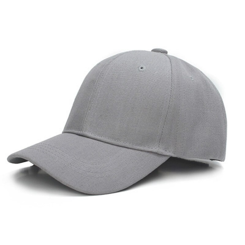 Mænd kvinder almindelig buet solskærm baseball kasket hat ensfarvede justerbare kasketter streetwear snapback trucker hat: Grå