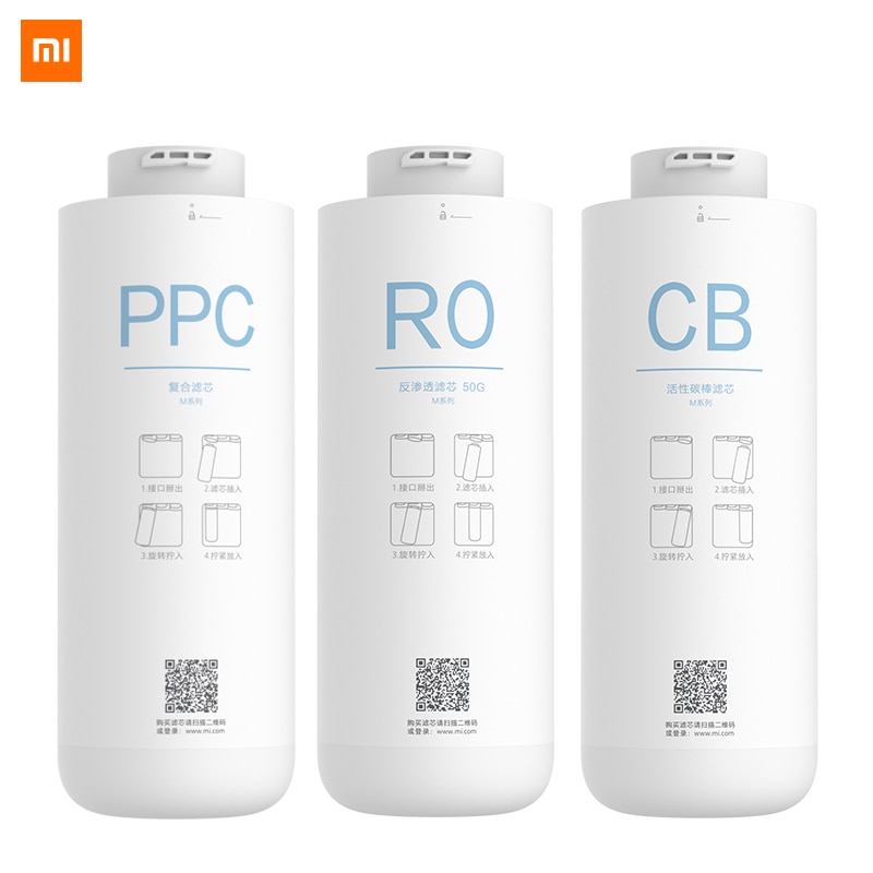 Xiaomi-filtro purificador de agua PPC, filtro compuesto de ósmosis inversa, filtro trasero de carbón activado para C1 y MRB23, Original