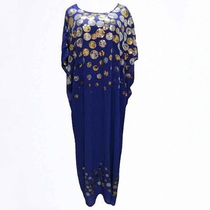 Vestidos africanos para mujer, holgado africano, manga , Vestido largo de talla grande de poliéster, novedad de 3/4