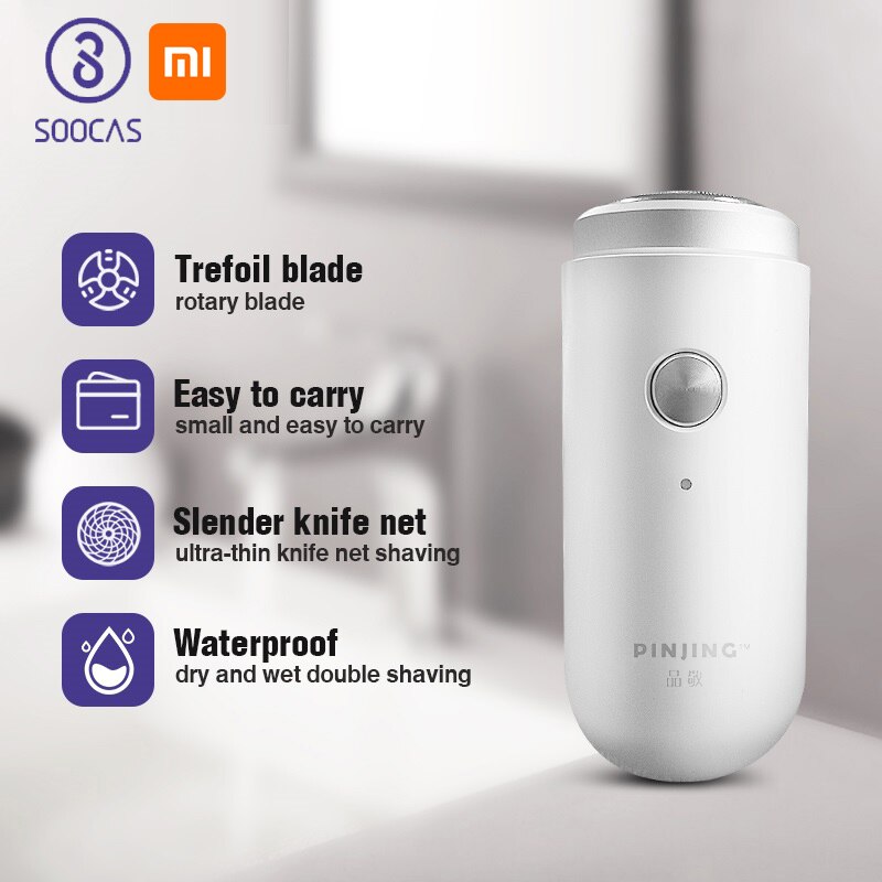 Xiaomi Mini Rasierer SOOCAS SO WEIß Tragbare Männer Elektrische USB Aufladbare MIni Rasierer Bart Trimmer rasieren maschine für reise