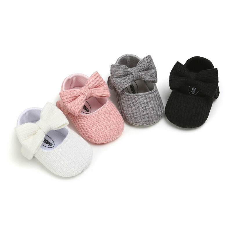 Emmababy schattige babyslofjes peuter baby jongen meisje gebreide wieg casual schoenen schattige strik antislip prewalker babyslofjes