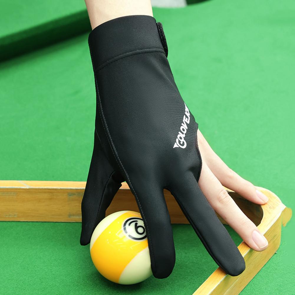 3 Fingers Billiards Gloves Enhanced Grip Left Right Hand Table Tennis Gloves Anti-slip Breathable Snooker Gloves