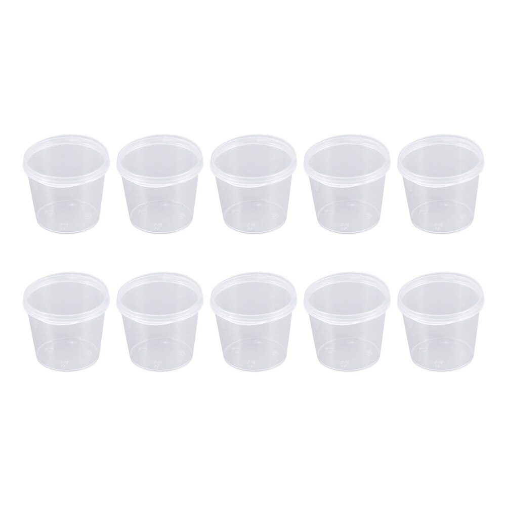 50Pcs 25Ml Wegwerp Portie Cups Clear Gedeelte Container Met Deksels Voor Jelly Yoghurt Mousses Saus