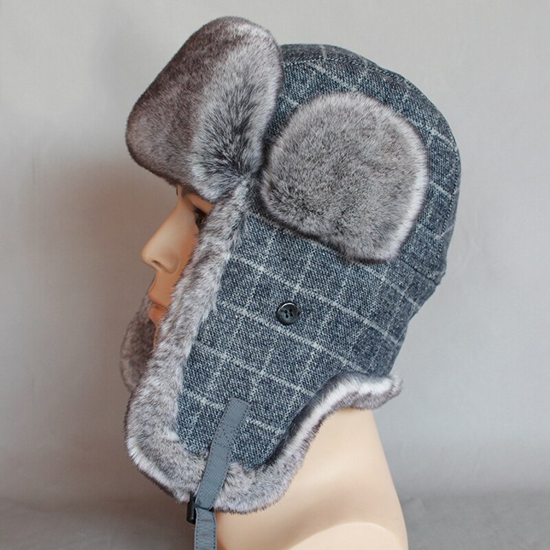 Russian Ushanka Badge Bomber Hat Pilot Hat Winter Hat with Earflaps