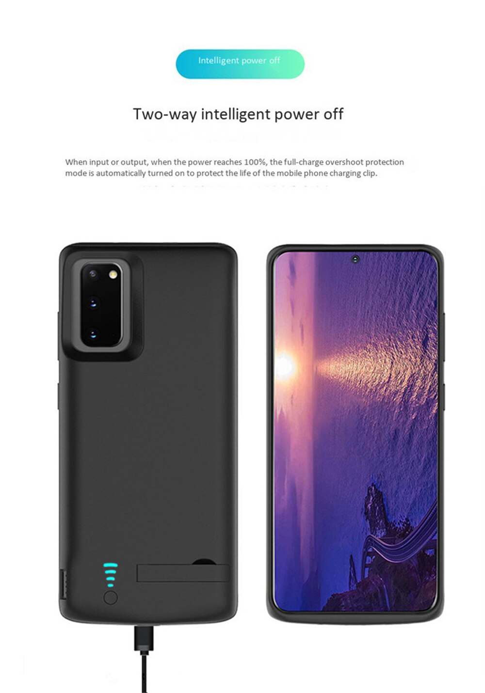 6000mAh Backup Phone Power Case Portable PowerBank For Samsung Galaxy S20 Ultra 5G External Battery Charger Cover