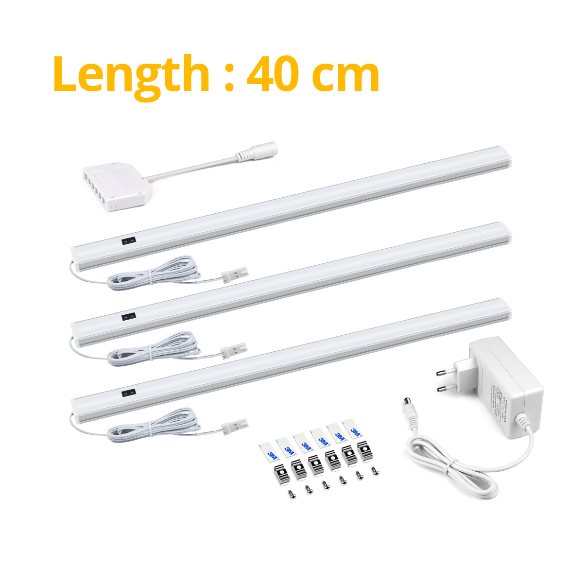 LED-Leuchten, starre Streifen, Barra de LUCES, LED-Leiste für die Aufbewahrung von Küchenschränken, parallele Beleuchtung, DC12 V, Handfeger-Bewegungsmelder-Röhren: Warmes Weiß / Licht Rot