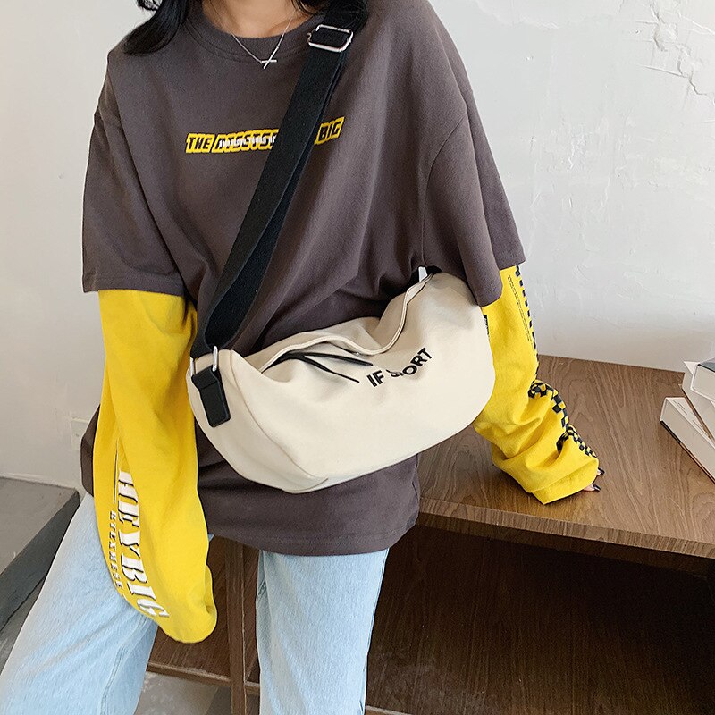 Bag Women's Bag Chest Bag Oblique Arm Bag Korean Version Single Shoulder Armpit Small Bag Women's Canvas Bag