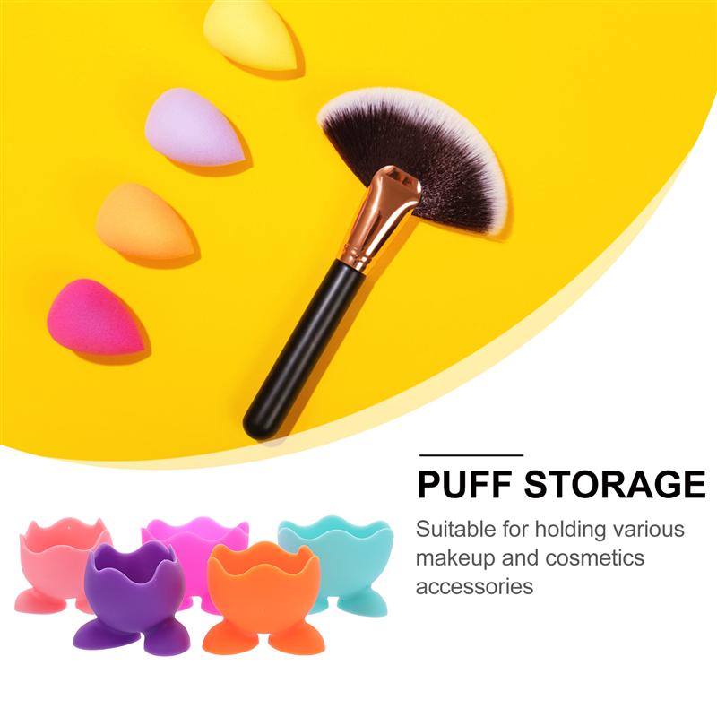 5Pcs Draagbare Eenvoudige Bladerdeeg Rack Bladerdeeg Opbergdoos Poederdons Houder Poederdons Rack