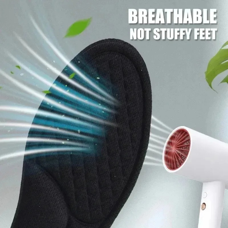 2/10 Stück weiche Erinnerung-Schaum-Einlegesohlen für Schuhe, schweißabsorbierende, atmungsaktive Deodorant-Einlegesohle für Füße, orthopädische Schwamm-Einlagen