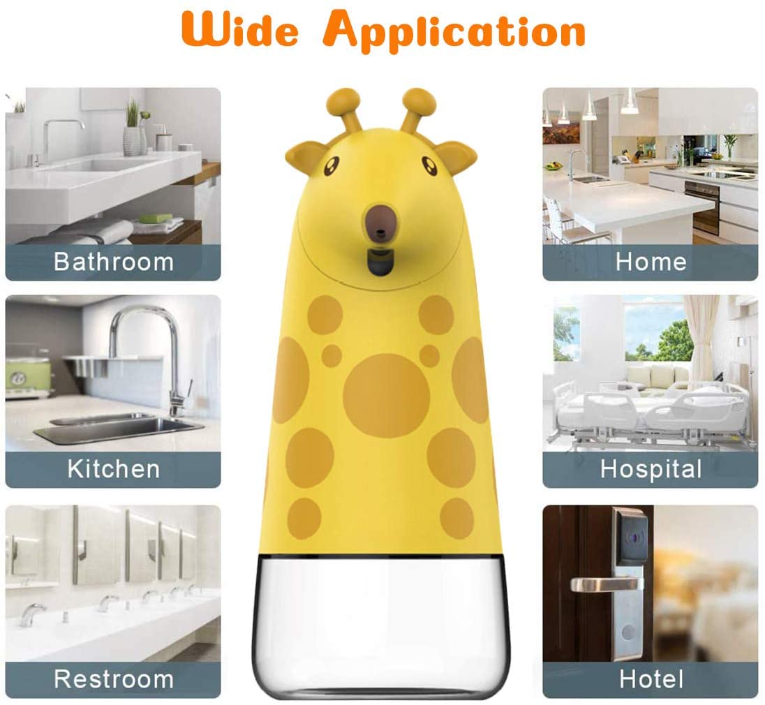Cartoon Kids Soap Dispenser Storage Auto Hands Free Countertop Soap Dispensers Automatic Soap Pump for Bathroom Kitchen Home