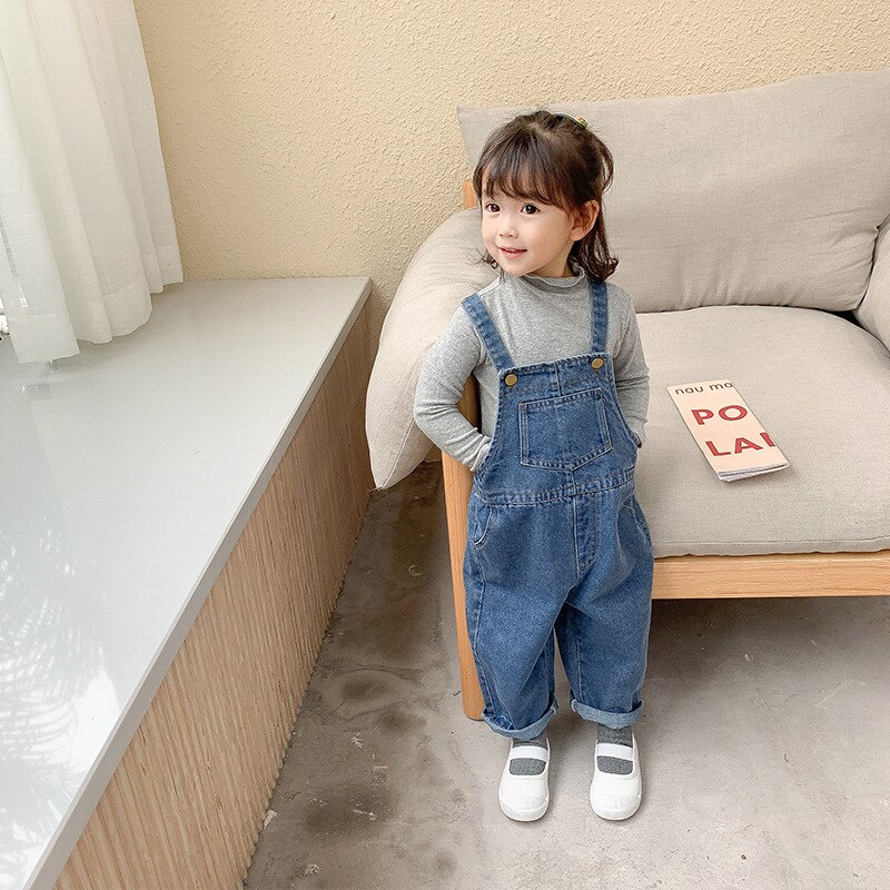 I bambini Delle Ragazze Dei Ragazzi Dei jeans Tute E Salopette bambino Del bambino Dei Bambini Del denim Tute E Salopette Tuta Dei Bambini casuale per Bambini Pantaloni Lunghi