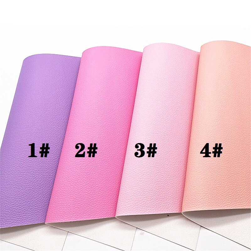 Neon Colors Litchi Textured Solid Synthetic Faux Leather Vinly Fabric Sheets with Felt Backing DIY Bows 21X29CM R416A